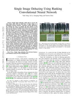 Single Image Dehazing Using Ranking Convolutional Neural Network