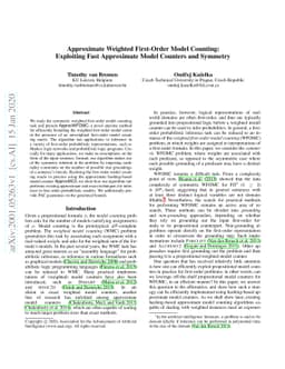 Approximate Weighted First-Order Model Counting: Exploiting Fast
  Approximate Model Counters and Symmetry