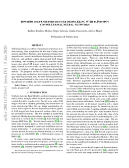Towards Deep Unsupervised SAR Despeckling with Blind-Spot Convolutional
  Neural Networks