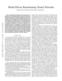 Model-Driven Beamforming Neural Networks