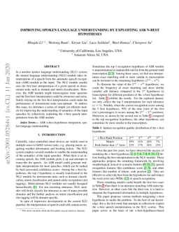 Improving Spoken Language Understanding By Exploiting ASR N-best
  Hypotheses