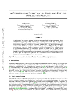 A Comprehensive Survey on the Ambulance Routing and Location Problems