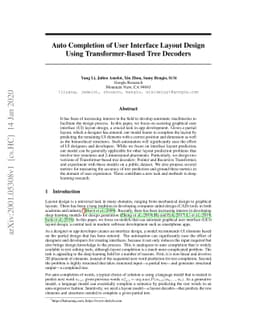 Auto Completion of User Interface Layout Design Using Transformer-Based
  Tree Decoders