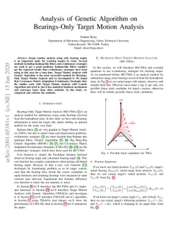 Analysis of Genetic Algorithm on Bearings-Only Target Motion Analysis