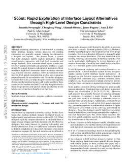 Scout: Rapid Exploration of Interface Layout Alternatives through
  High-Level Design Constraints