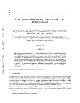 Substituting Gadolinium in Brain MRI Using DeepContrast