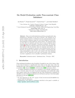 On Model Evaluation under Non-constant Class Imbalance