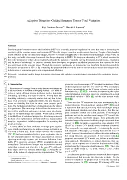 Adaptive Direction-Guided Structure Tensor Total Variation
