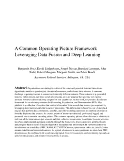 A Common Operating Picture Framework Leveraging Data Fusion and Deep
  Learning