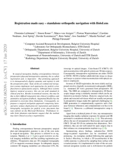 Registration made easy -- standalone orthopedic navigation with HoloLens