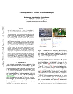 Modality-Balanced Models for Visual Dialogue