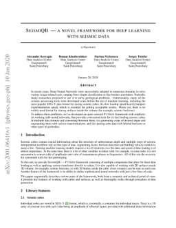 SeismiQB -- a novel framework for deep learning with seismic data