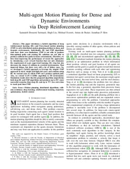 Multi-agent Motion Planning for Dense and Dynamic Environments via Deep
  Reinforcement Learning