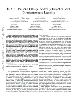 OIAD: One-for-all Image Anomaly Detection with Disentanglement Learning