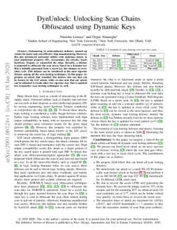 DynUnlock: Unlocking Scan Chains Obfuscated using Dynamic Keys