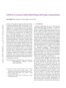 G2MF-WA: Geometric Multi-Model Fitting with Weakly Annotated Data