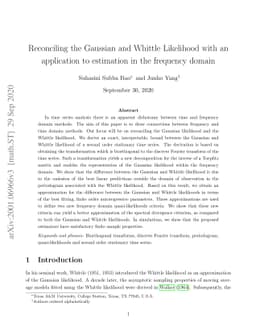 Reconciling the Gaussian and Whittle Likelihood with an application to
  estimation in the frequency domain