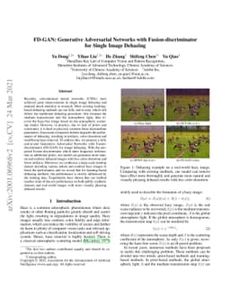 FD-GAN: Generative Adversarial Networks with Fusion-discriminator for
  Single Image Dehazing