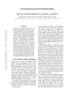 Text-based inference of moral sentiment change