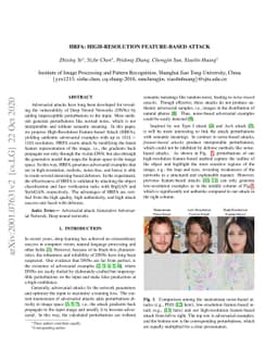 HRFA: High-Resolution Feature-based Attack