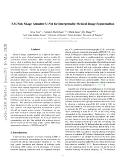 SAUNet: Shape Attentive U-Net for Interpretable Medical Image
  Segmentation