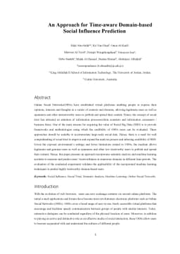 An Approach for Time-aware Domain-based Social Influence Prediction