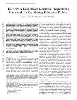 DDKSP: A Data-Driven Stochastic Programming Framework for Car-Sharing
  Relocation Problem