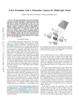 Active Perception with A Monocular Camera for Multiscopic Vision