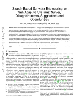 Search-Based Software Engineering for Self-Adaptive Systems: Survey,
  Disappointments, Suggestions and Opportunities