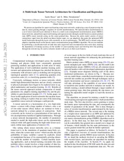 A Multi-Scale Tensor Network Architecture for Classification and
  Regression