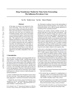 Deep Transformer Models for Time Series Forecasting: The Influenza
  Prevalence Case