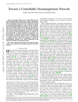 Toward a Controllable Disentanglement Network