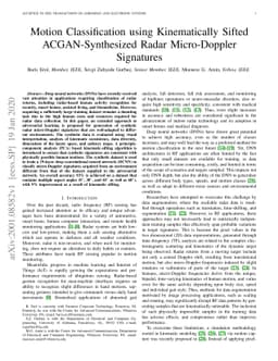 Motion Classification using Kinematically Sifted ACGAN-Synthesized Radar
  Micro-Doppler Signatures