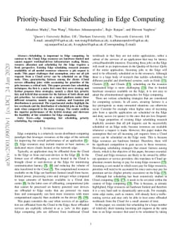 Priority-based Fair Scheduling in Edge Computing