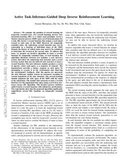 Active Task-Inference-Guided Deep Inverse Reinforcement Learning