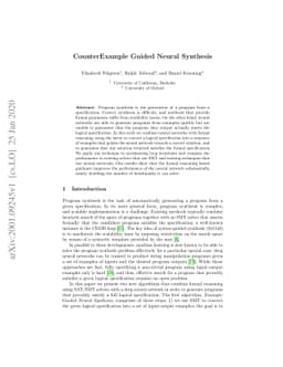 CounterExample Guided Neural Synthesis