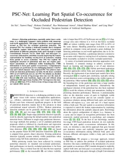 PSC-Net: Learning Part Spatial Co-occurrence for Occluded Pedestrian
  Detection