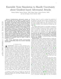 Ensemble Noise Simulation to Handle Uncertainty about Gradient-based
  Adversarial Attacks