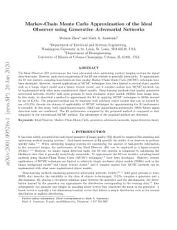 Markov-Chain Monte Carlo Approximation of the Ideal Observer using
  Generative Adversarial Networks