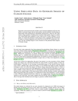 Using Simulated Data to Generate Images of Climate Change