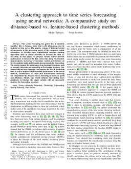 A clustering approach to time series forecasting using neural networks:
  A comparative study on distance-based vs. feature-based clustering methods