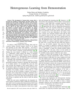 Heterogeneous Learning from Demonstration