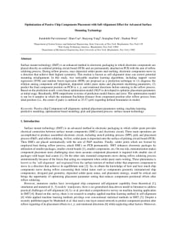 Optimization of Passive Chip Components Placement with Self-Alignment
  Effect for Advanced Surface Mounting Technology