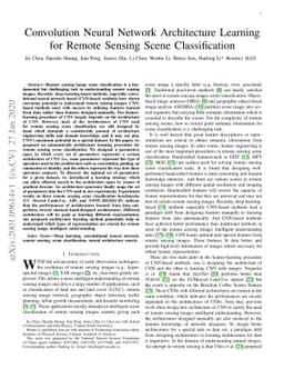 Convolution Neural Network Architecture Learning for Remote Sensing
  Scene Classification