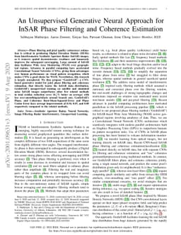 An Unsupervised Generative Neural Approach for InSAR Phase Filtering and
  Coherence Estimation