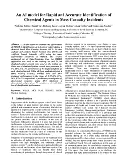 An AI model for Rapid and Accurate Identification of Chemical Agents in
  Mass Casualty Incidents