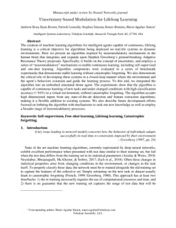 Uncertainty-based Modulation for Lifelong Learning