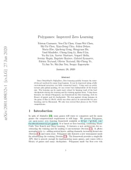 Polygames: Improved Zero Learning