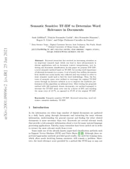 Semantic Sensitive TF-IDF to Determine Word Relevance in Documents