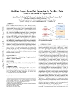 Guiding Corpus-based Set Expansion by Auxiliary Sets Generation and
  Co-Expansion